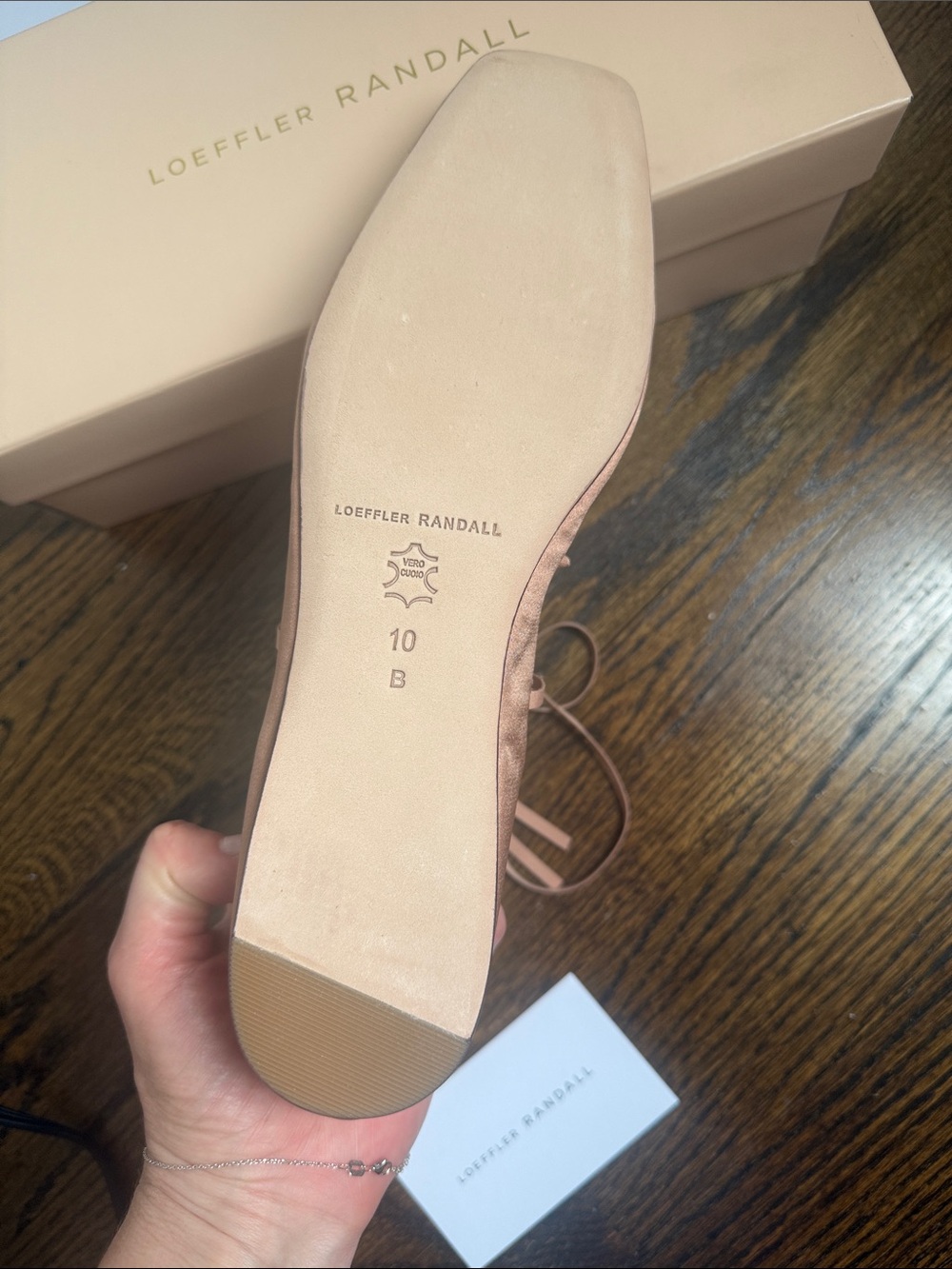 Loeffler Randal Louisa lace-up satin ballet flats Sz 10b - Picture 8 of 8